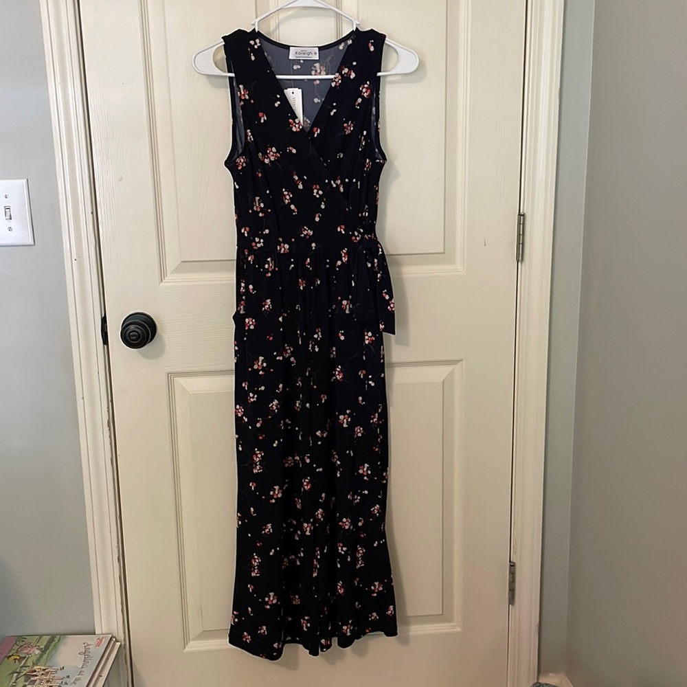 Stitch Fix Kaileigh jumpsuit wide leg cropped wrap waist NWT XS